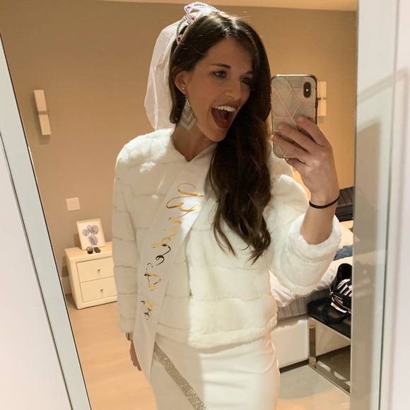 White Calvin Klein Sheer Stripe Shrug with clasp - Picture 6 of 7